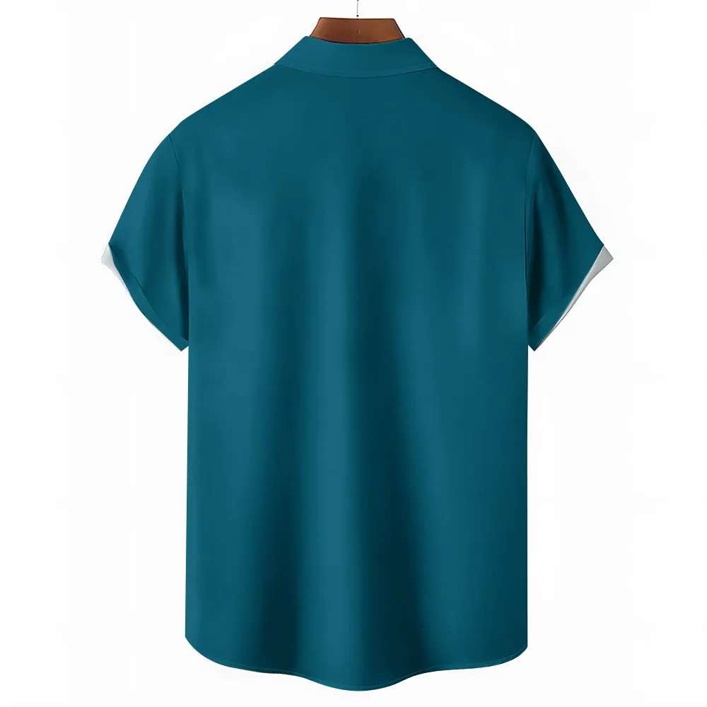 Men's Music Note Graphic Print Shirt 2407001967