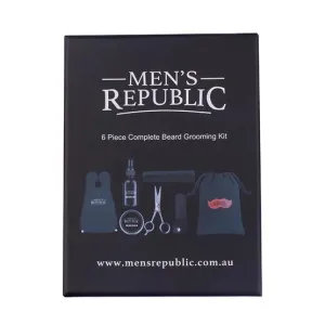 Men's Republic Grooming Kit - Beard 6pc with Bag and Apron