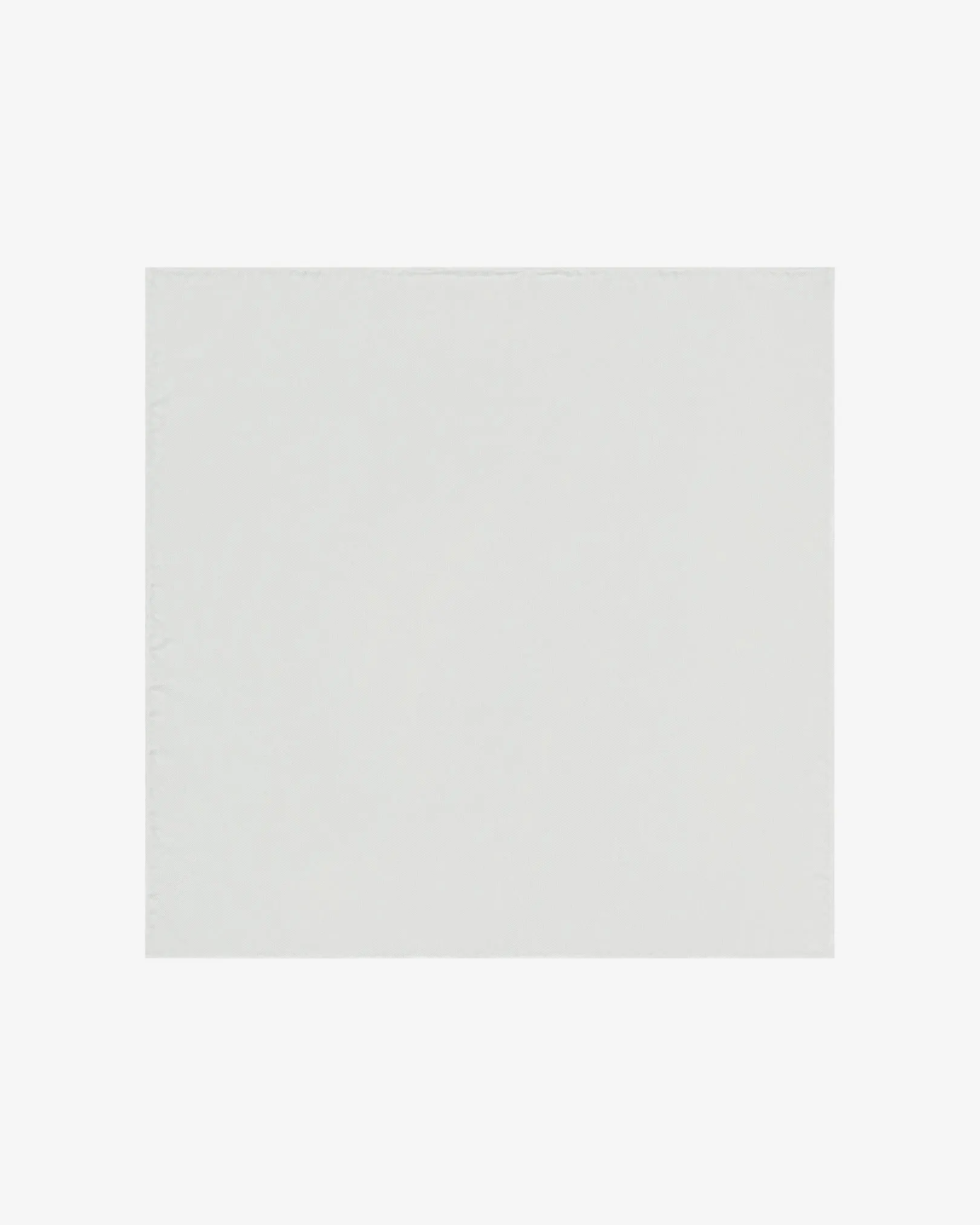 Men's Silk Pocket Square - White