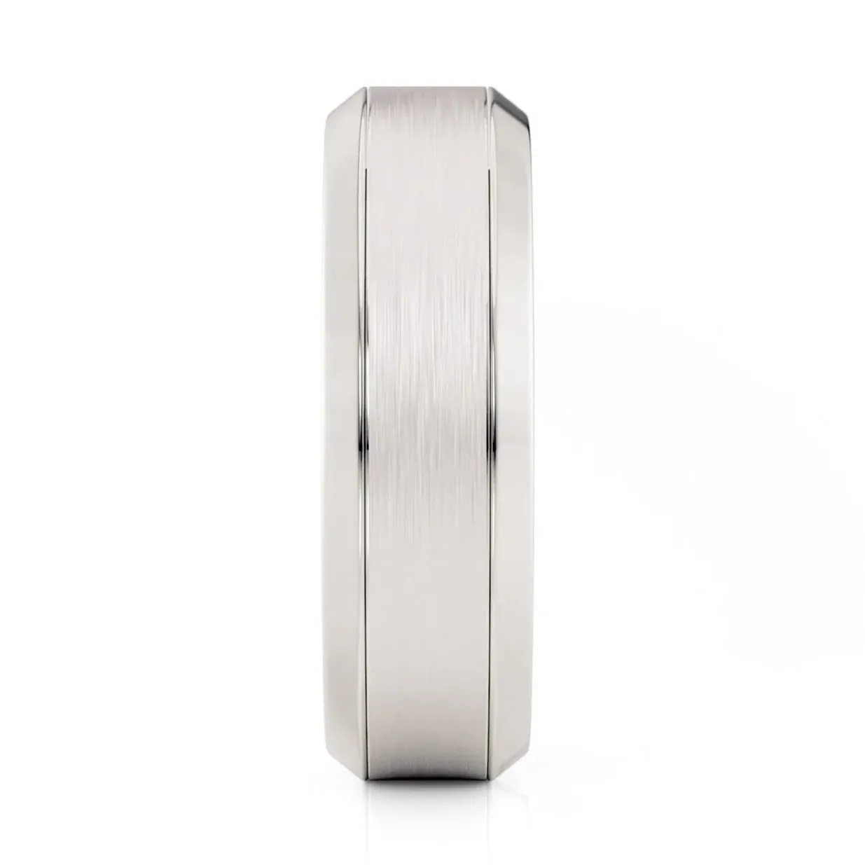 Michael M 14K White Gold Men's Wedding Band MB111