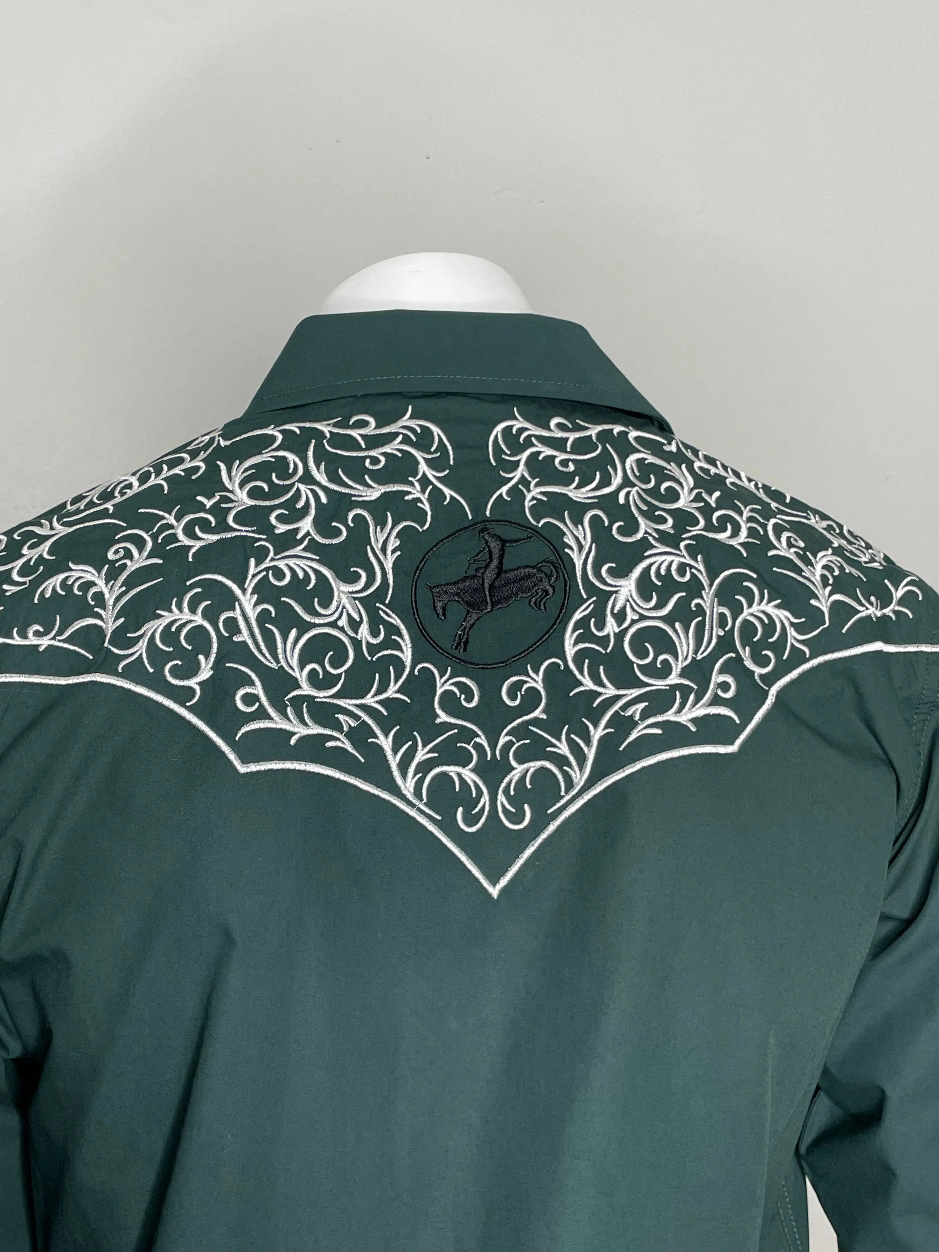 Nicholas Emerald Embroidered Shirt