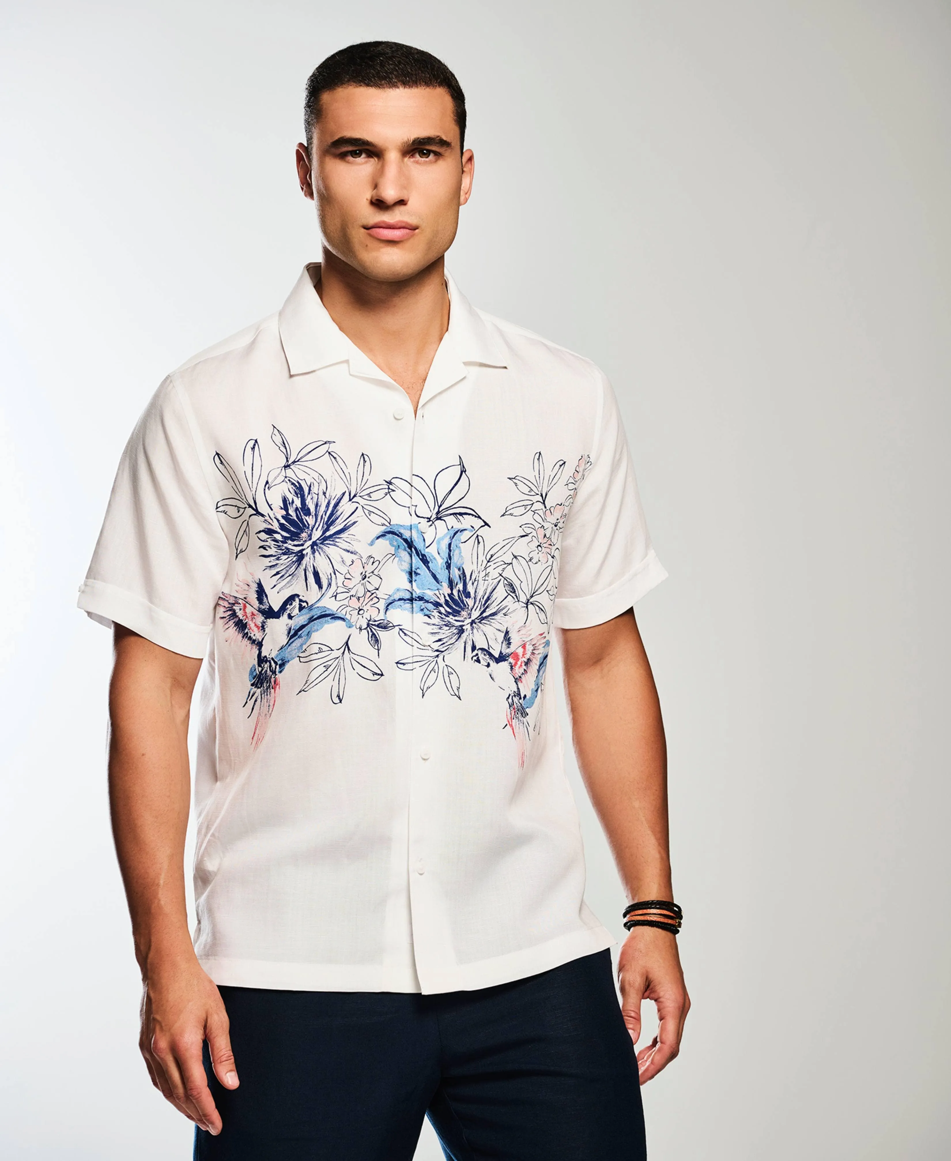 Parrot Chest Print Shirt