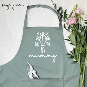 Personalised Apron For Mum Flowers Bouquet