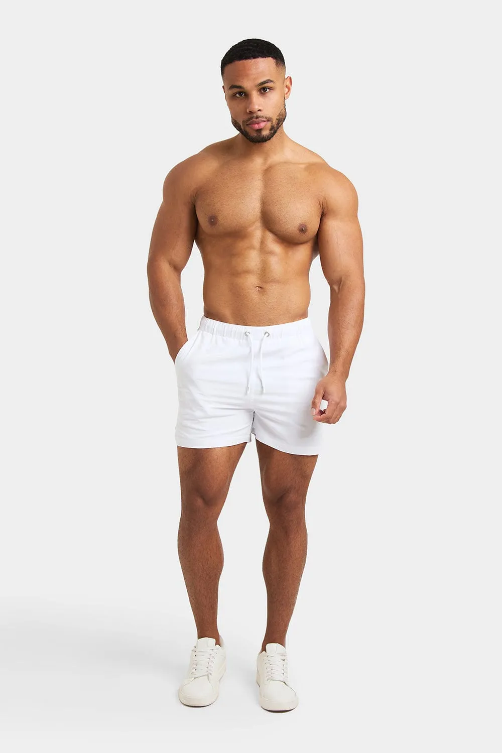 Plain Swim Shorts in White