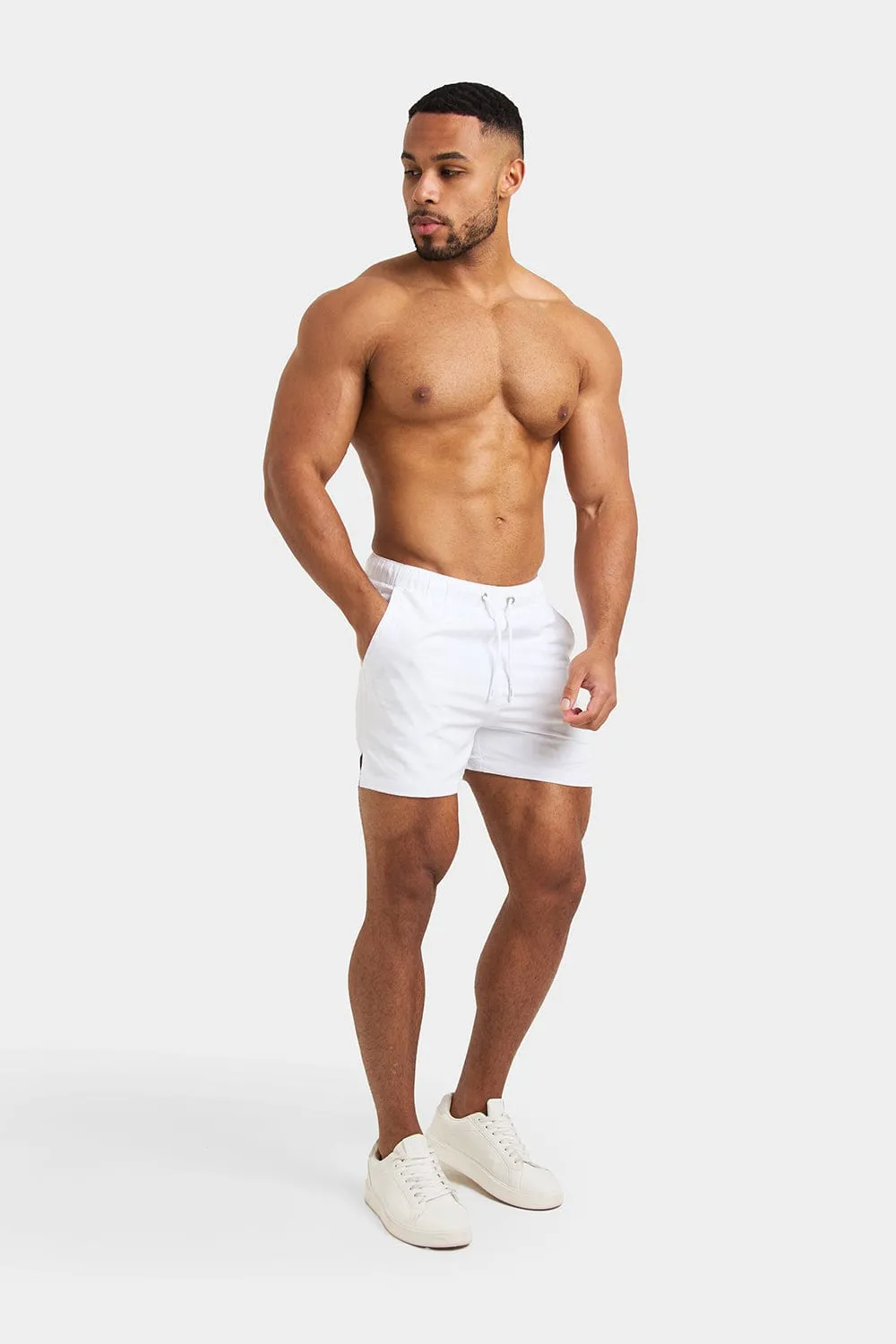 Plain Swim Shorts in White