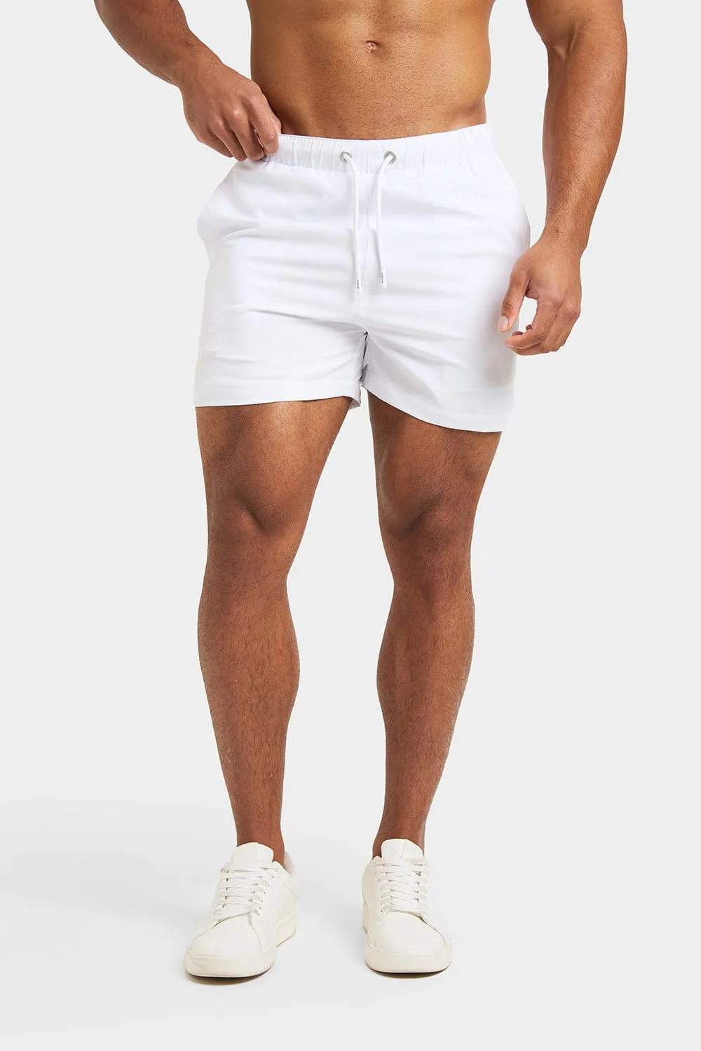 Plain Swim Shorts in White