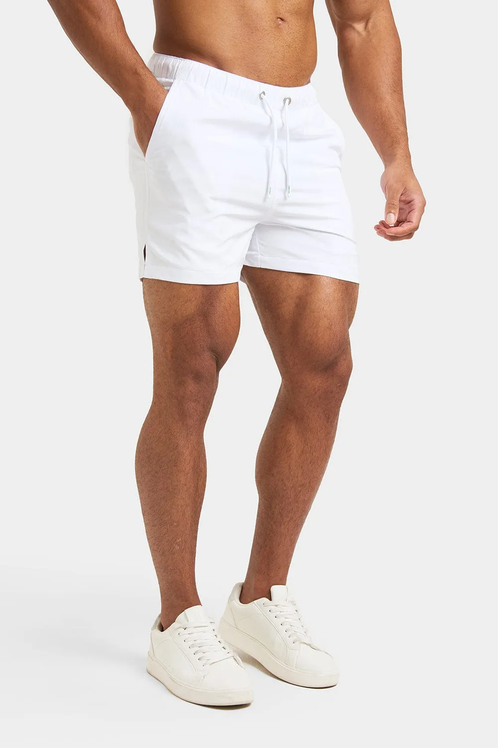 Plain Swim Shorts in White
