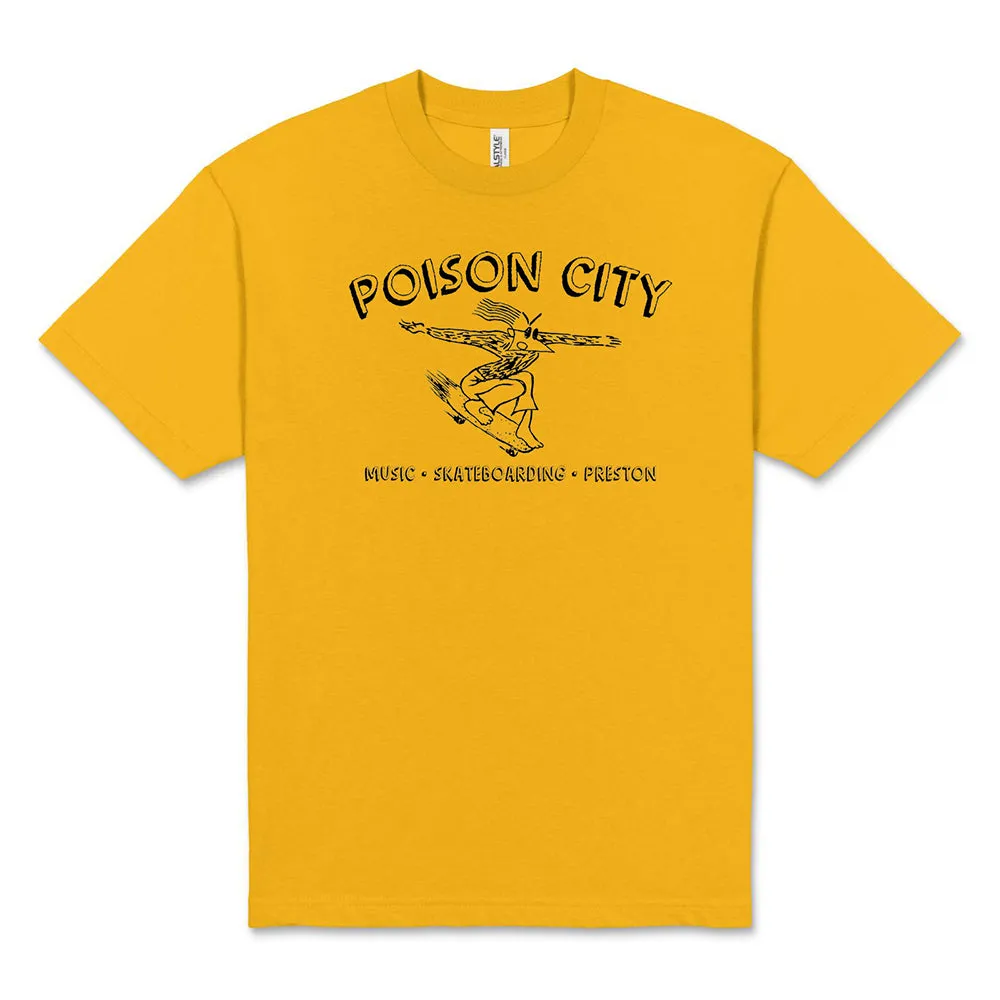 POISON CITY 'Music, Skateboarding, Preston’ T-Shirt