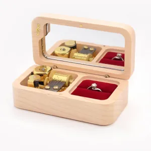 Premium Wooden Music Box with Ring Holder and ON/OFF Feature (Studio Ghibli Tunes Collection)
