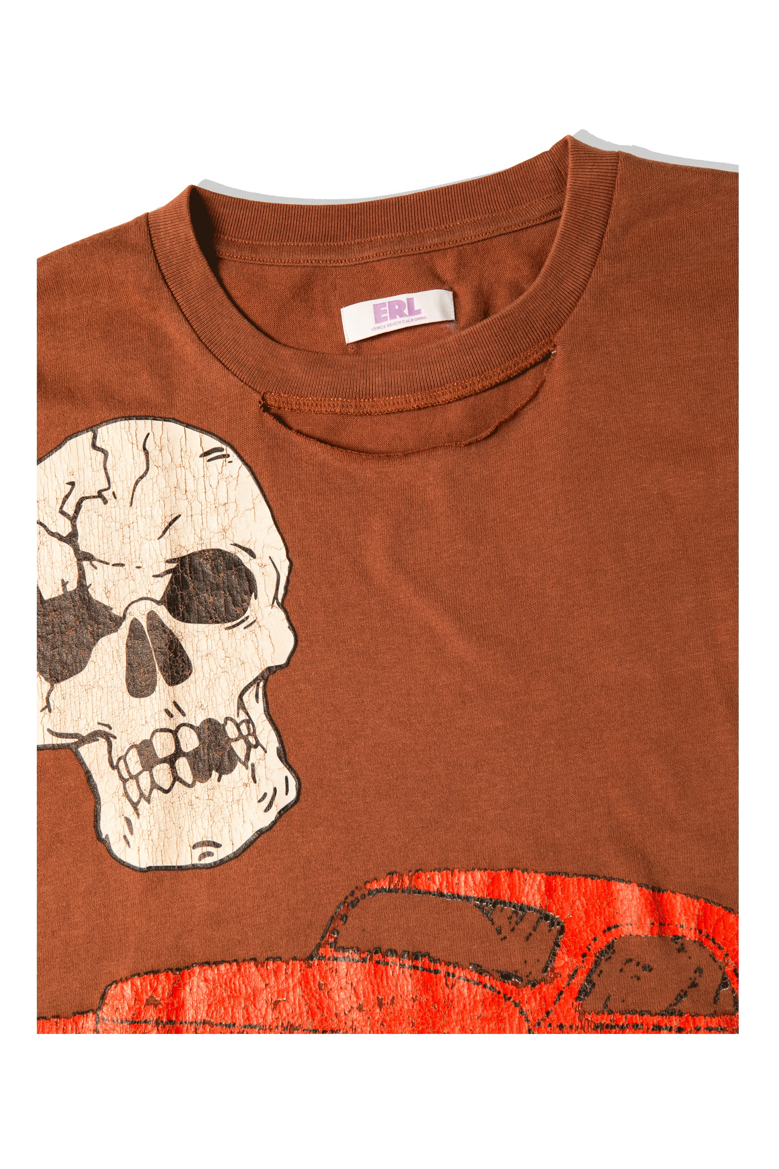 Ripped Collar Skull Red Car