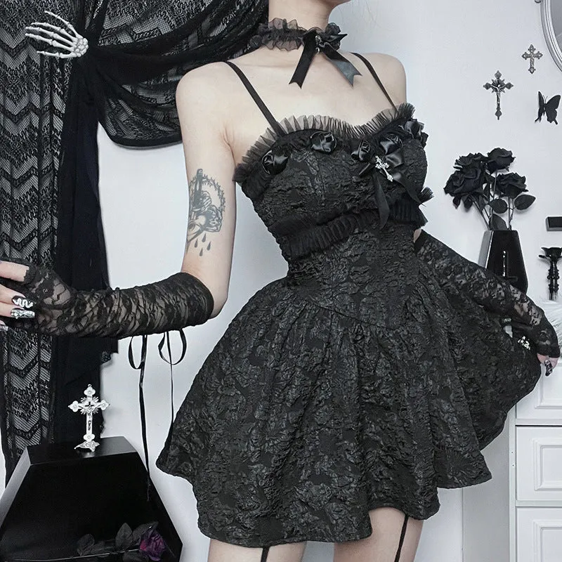 Rose Lace Ribbon Dress