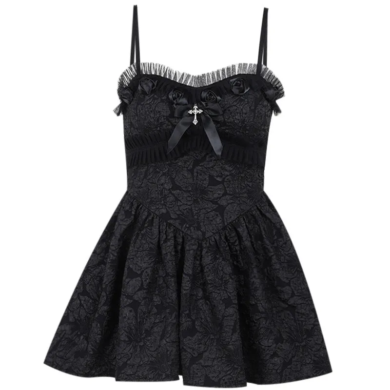 Rose Lace Ribbon Dress