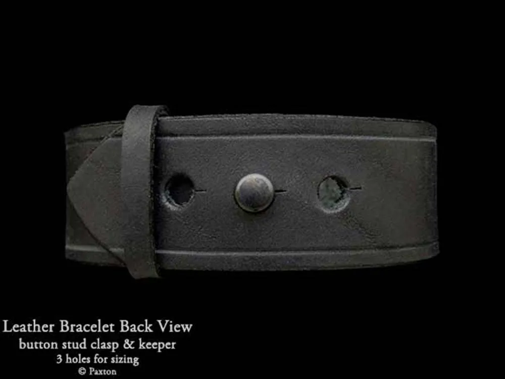 Scorpion Bracelet Sterling Silver on Genuine Leather