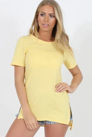 Selfmade Yellow 3-D Slogan T-Shirt - Chandler