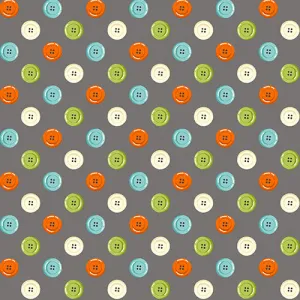 Sew Simple Buttons on Gray by Andover Fabrics