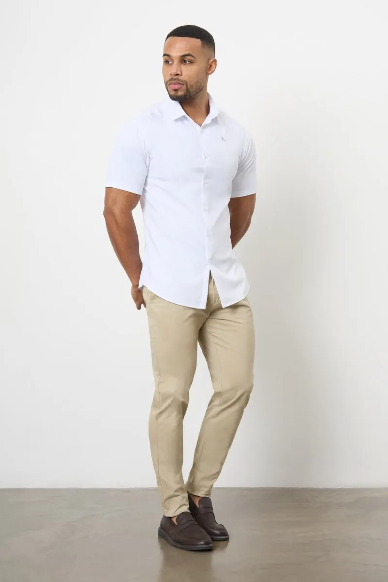 Short Sleeve Bamboo Shirt in White