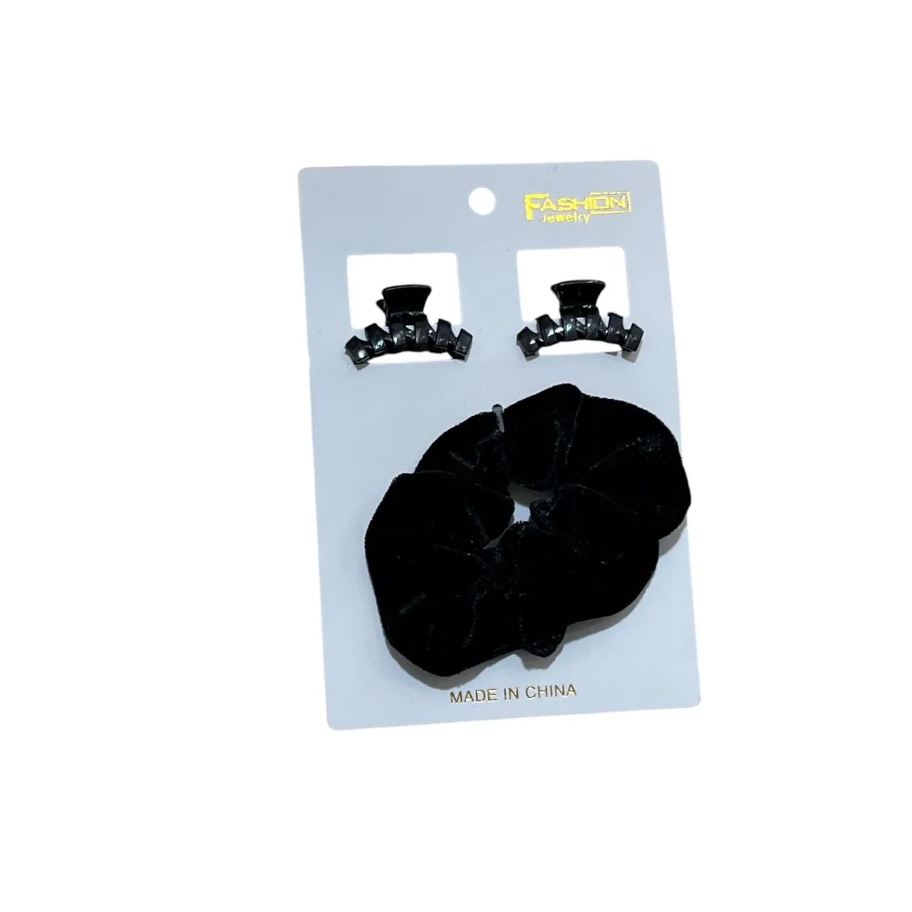 Simple Hair Clips & Scrunchie Set