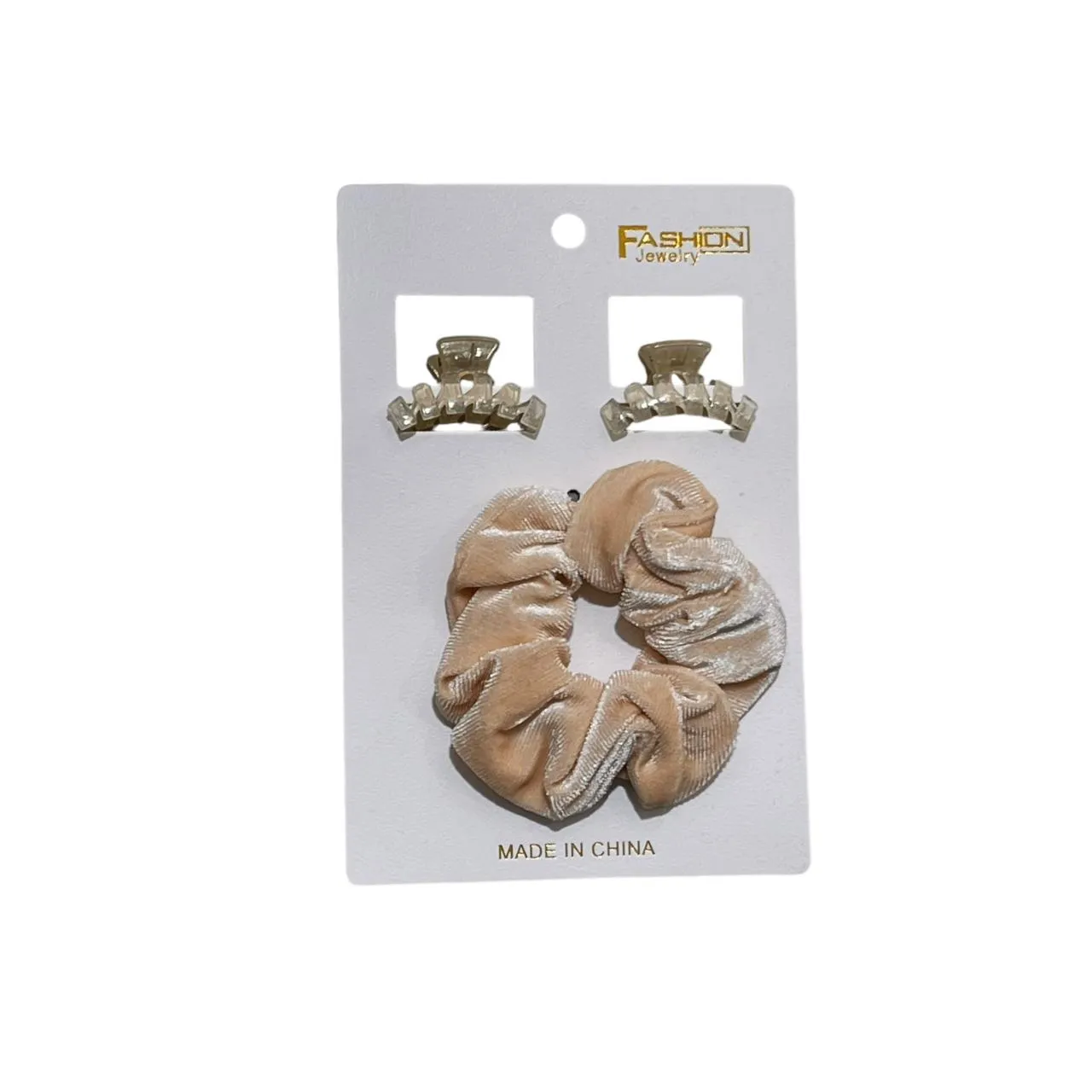 Simple Hair Clips & Scrunchie Set