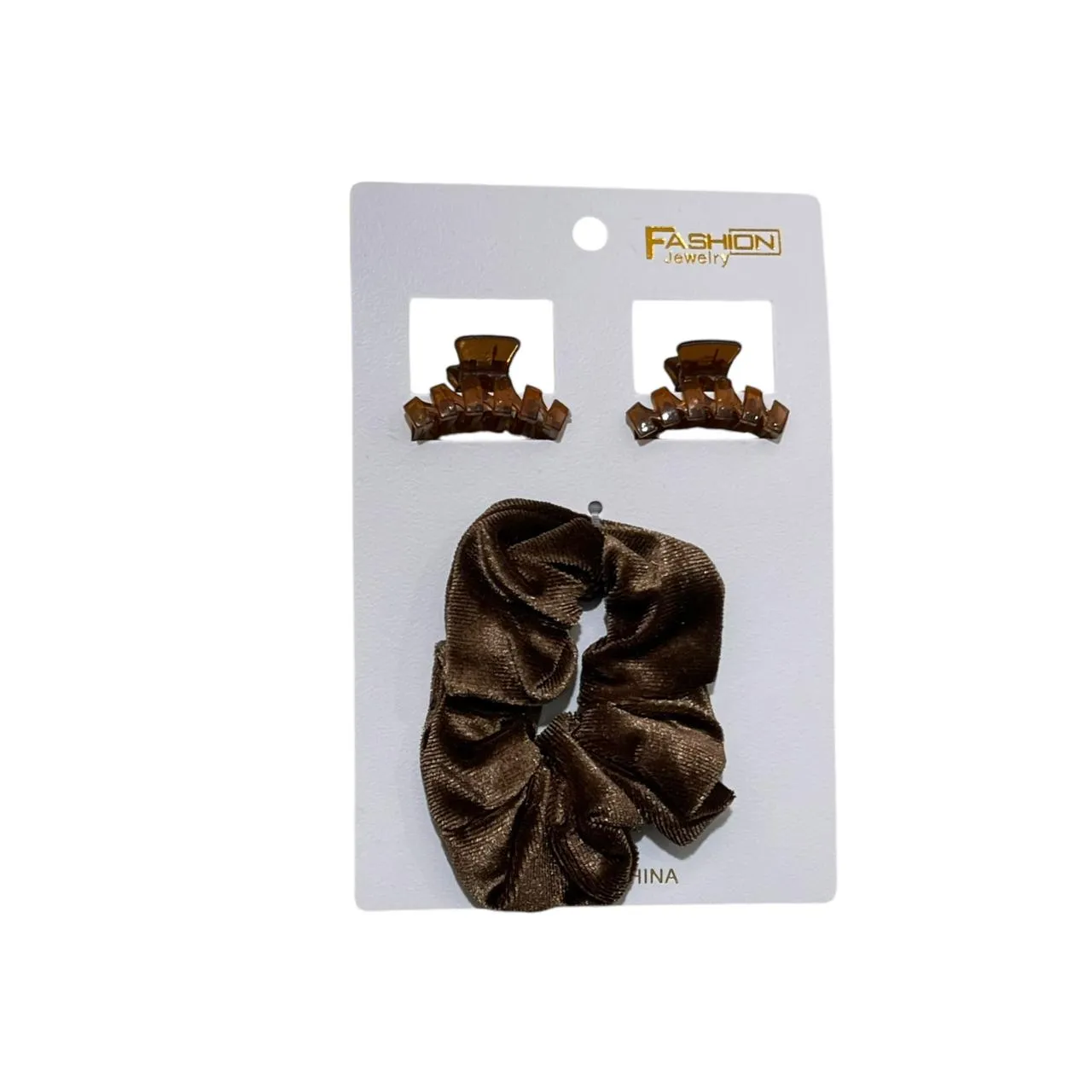Simple Hair Clips & Scrunchie Set
