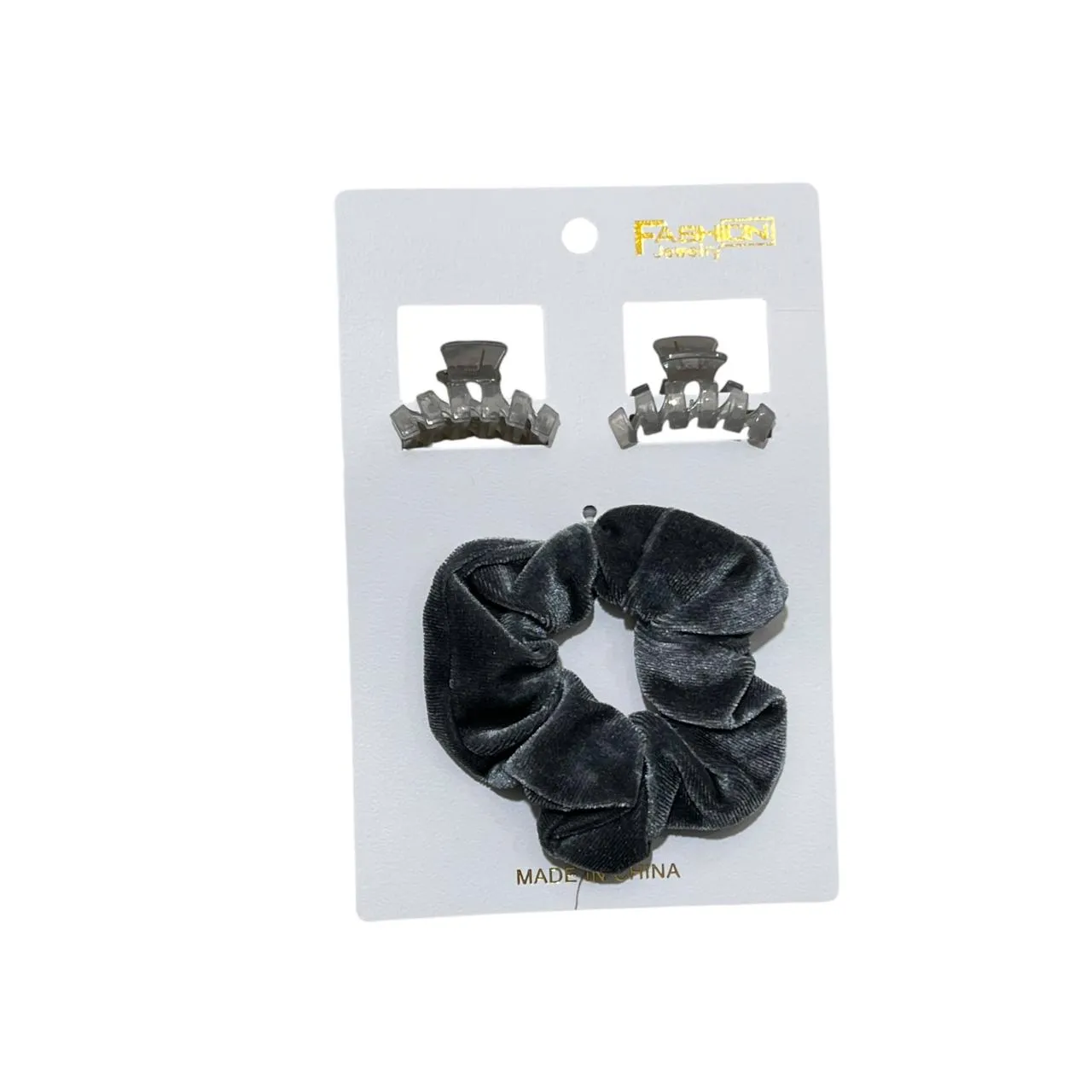 Simple Hair Clips & Scrunchie Set