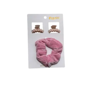 Simple Hair Clips & Scrunchie Set