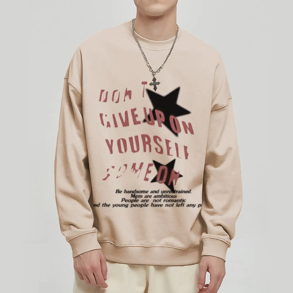 Simple Letter Star Sweatshirt