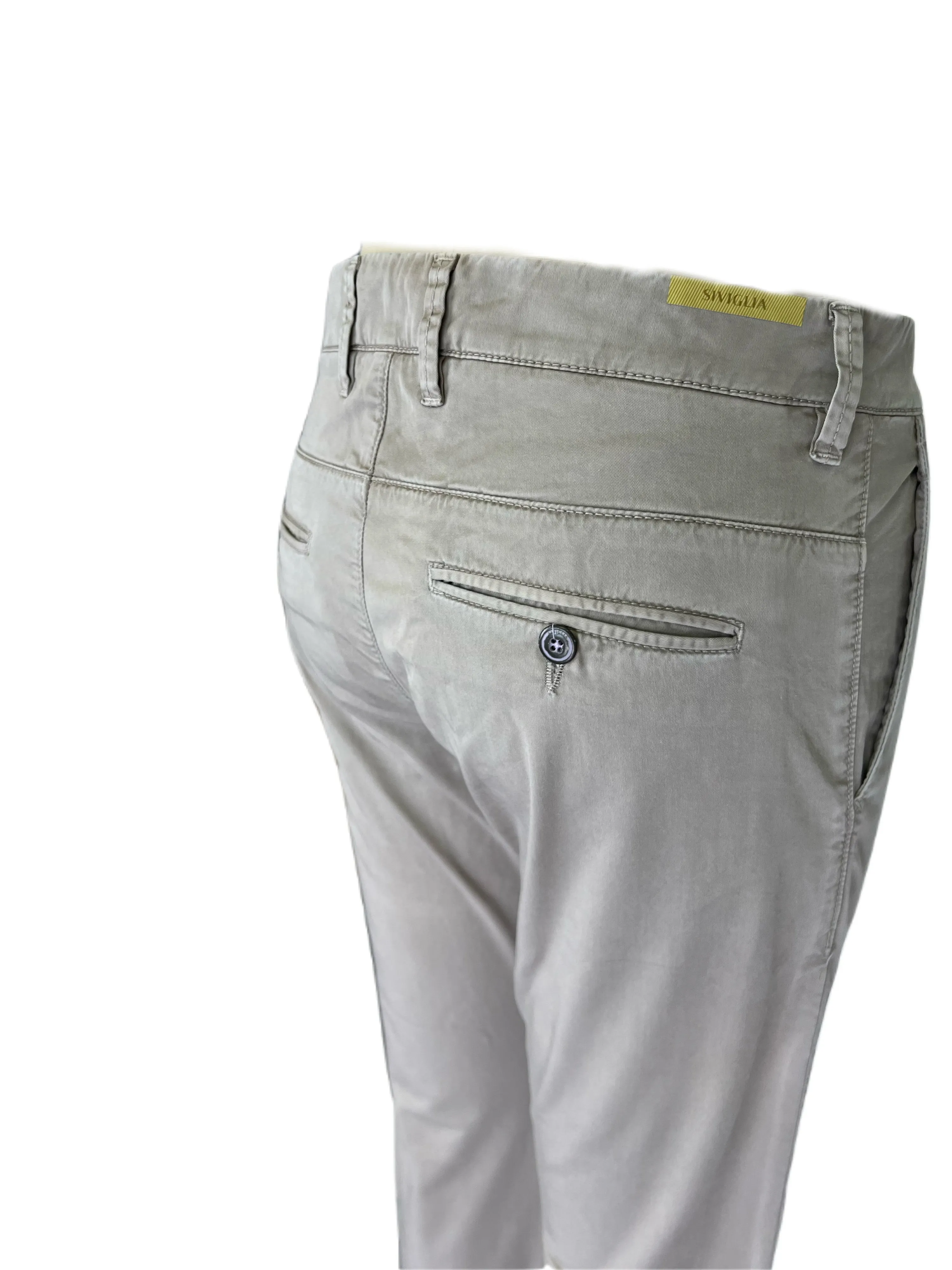 SIVIGLIA Men's Gray Straight Leg Chinos Pants Sz 30 NWT