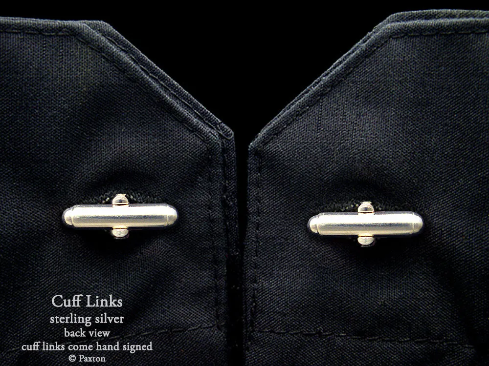 Skull Cuff Links Sterling Silver