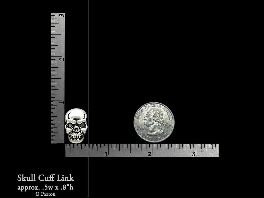 Skull Cuff Links Sterling Silver