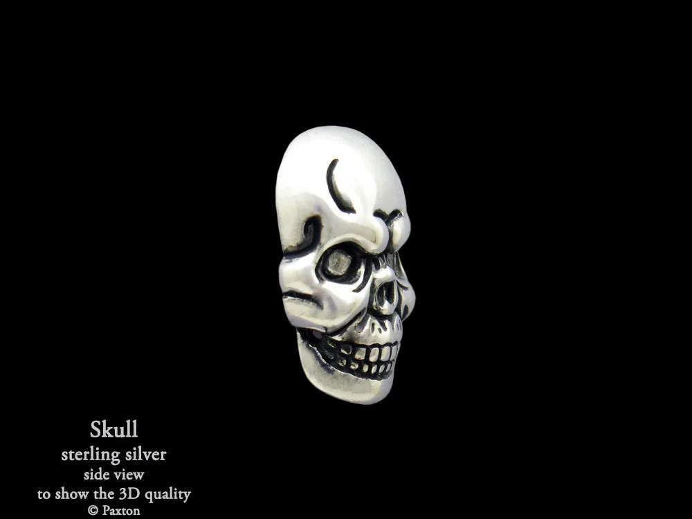 Skull Cuff Links Sterling Silver