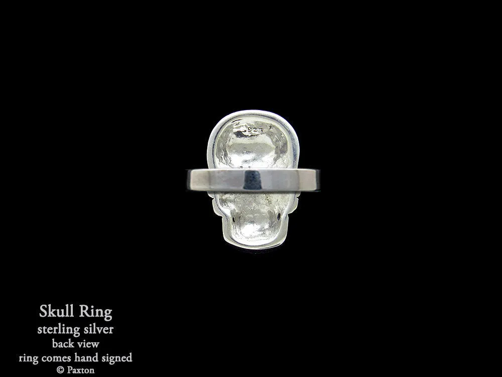 Skull Head Ring Sterling Silver