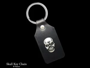 Skull Key Chain / Key Ring Sterling Silver