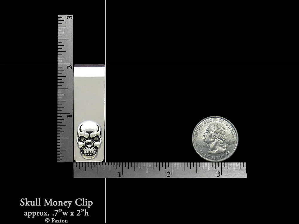 Skull Money Clip Sterling Silver