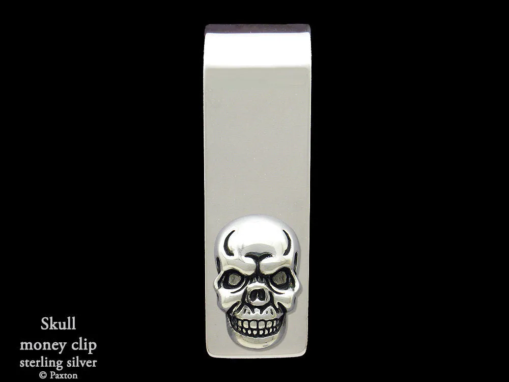 Skull Money Clip Sterling Silver
