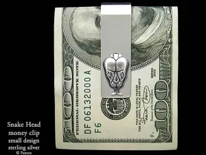 Snake Head Money Clip Sterling Silver