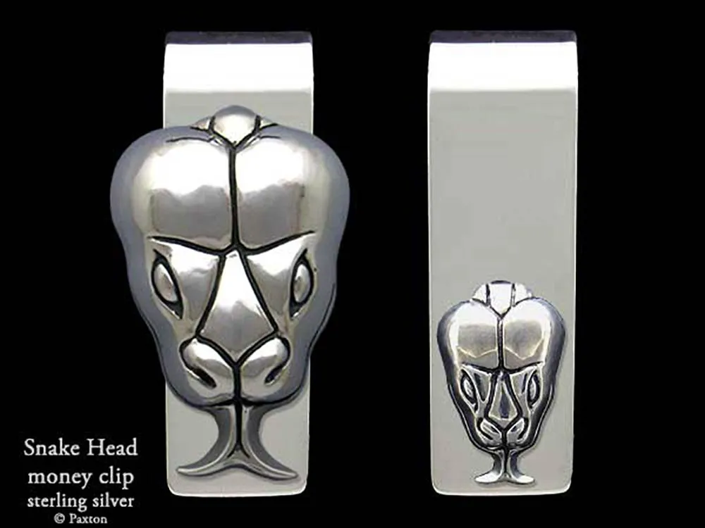 Snake Head Money Clip Sterling Silver