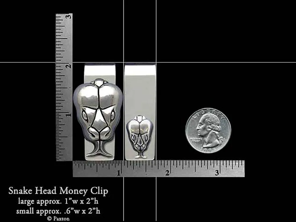 Snake Head Money Clip Sterling Silver
