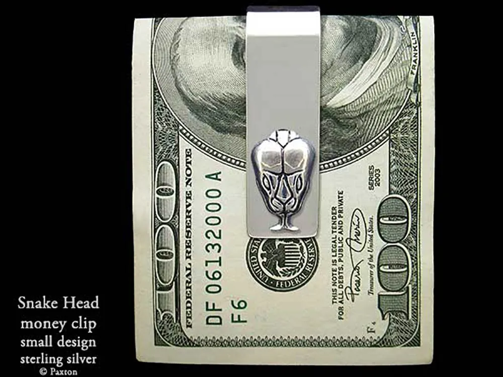Snake Head Money Clip Sterling Silver