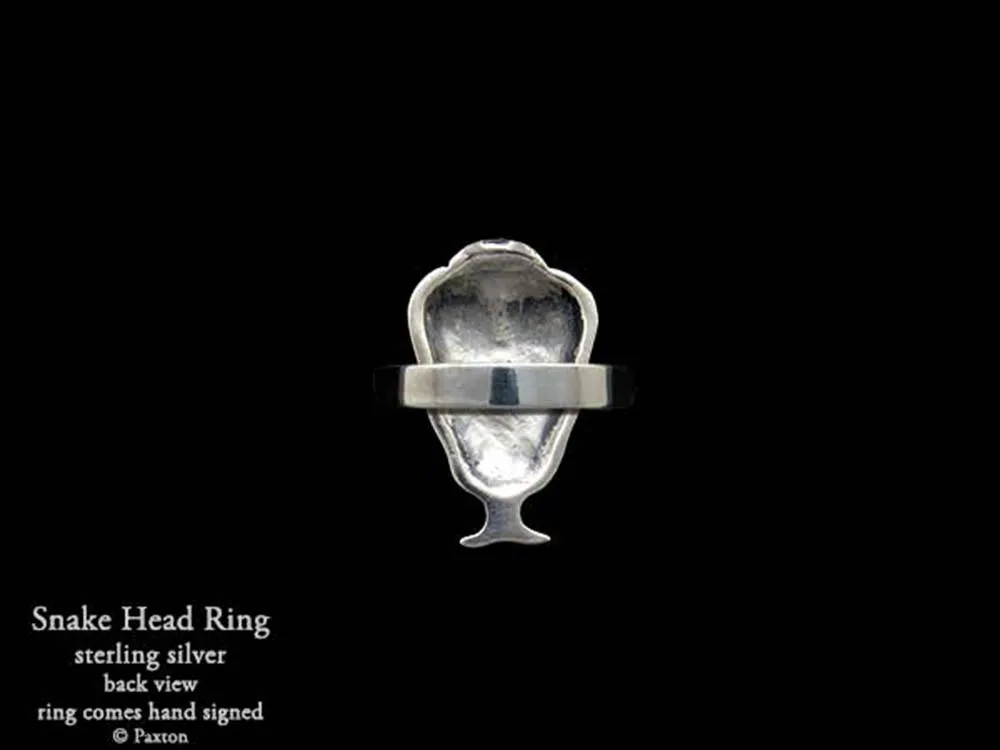 Snake Head Ring Sterling Silver