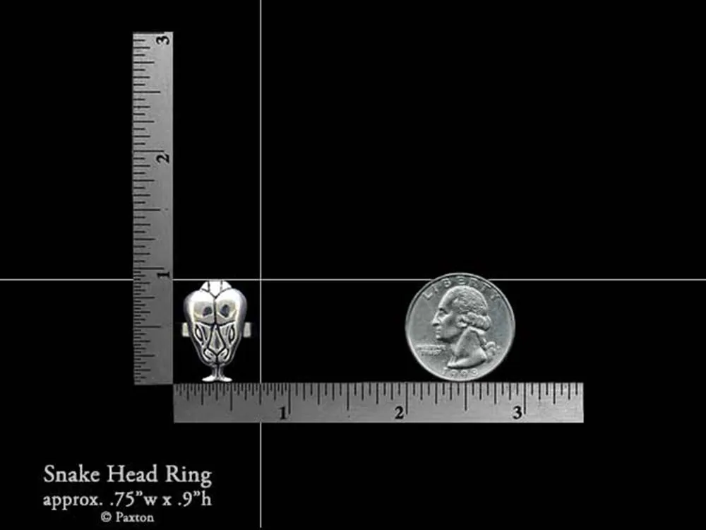 Snake Head Ring Sterling Silver