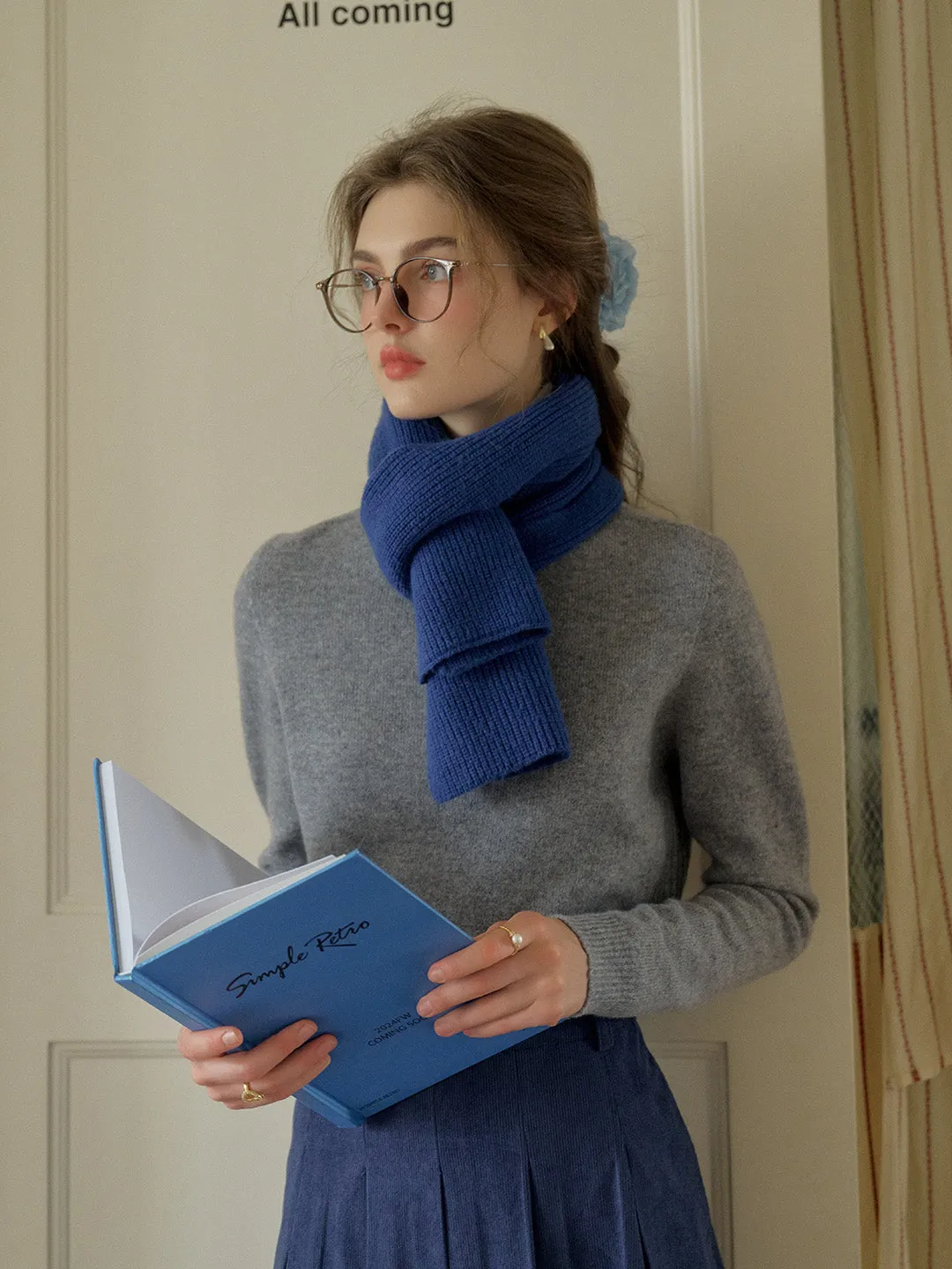 Solana Basic Versatile Turtleneck 100% Wool Sweater - Camel