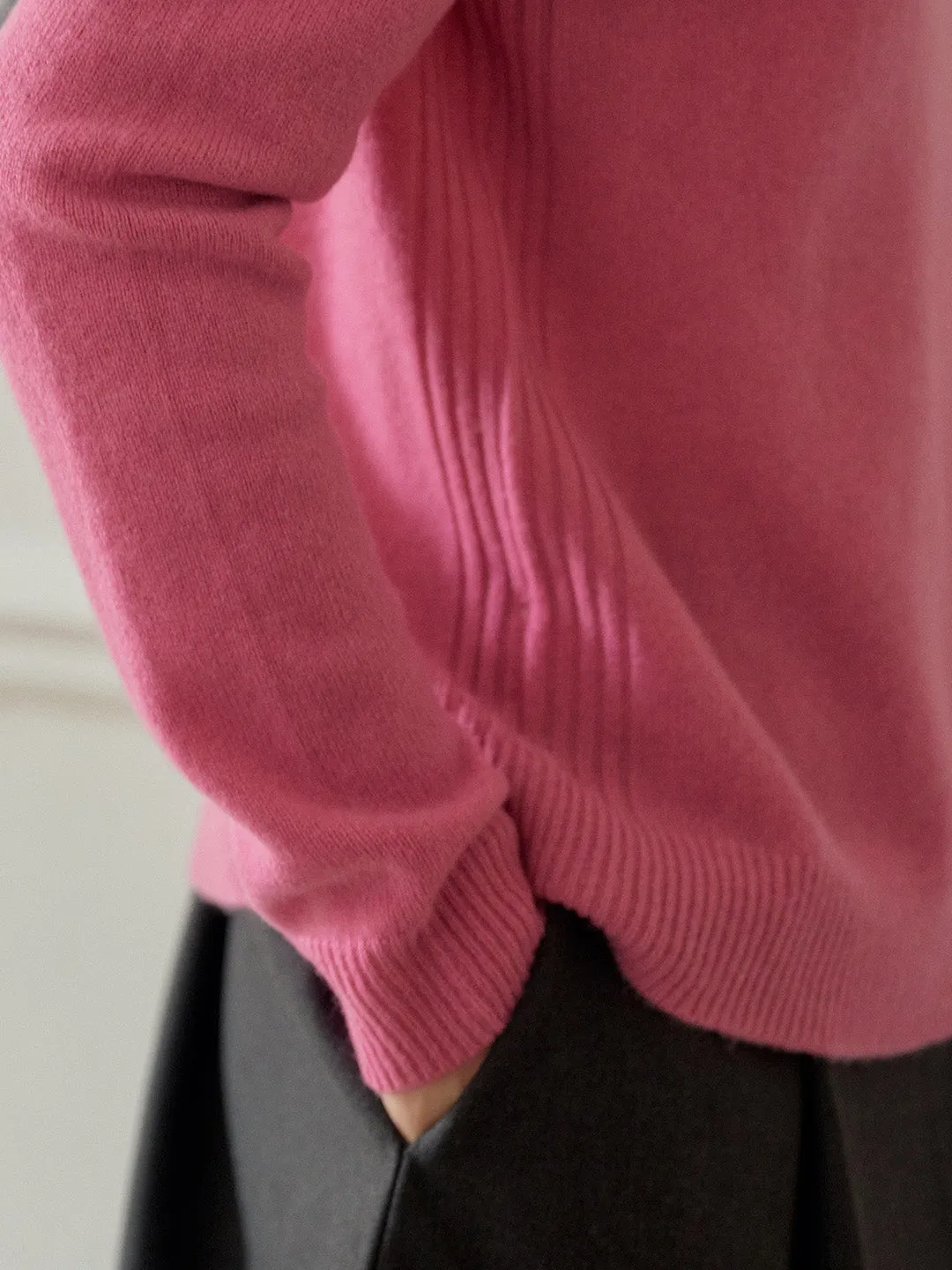 Solana Basic Versatile Turtleneck 100% Wool Sweater - Camel