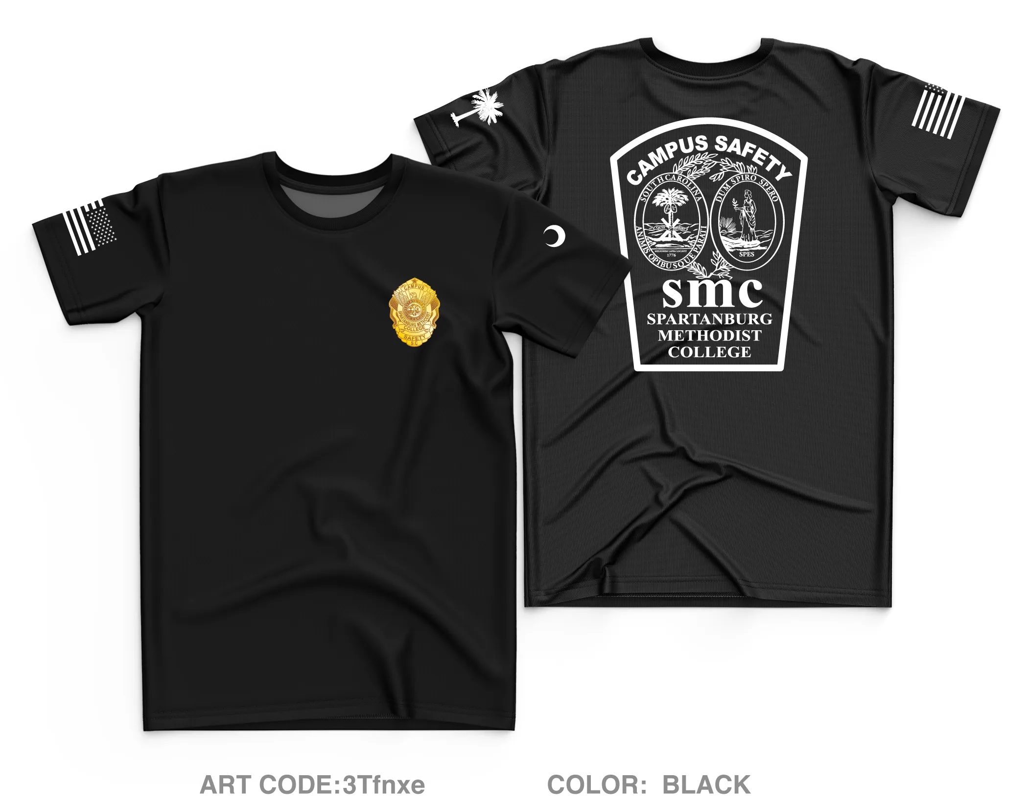 Spartanburg Methodist College Campus Safety Core Men's SS Performance Tee - 3Tfnxe
