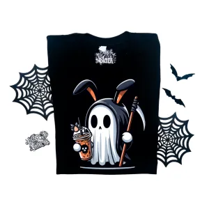 Spooky Sips Bunny - Unisex Short Sleeve Tee