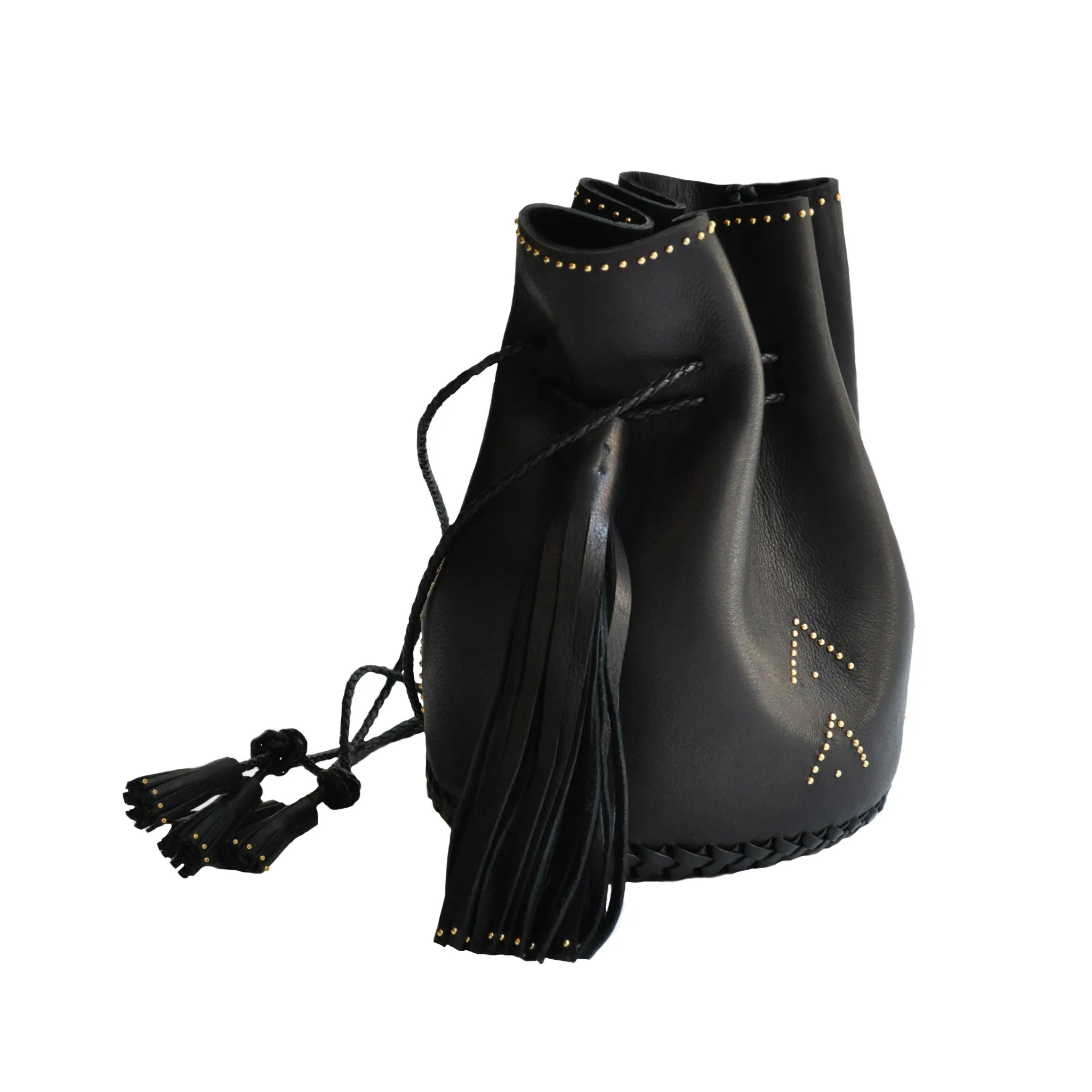 Studded Chevron Bullet Bag