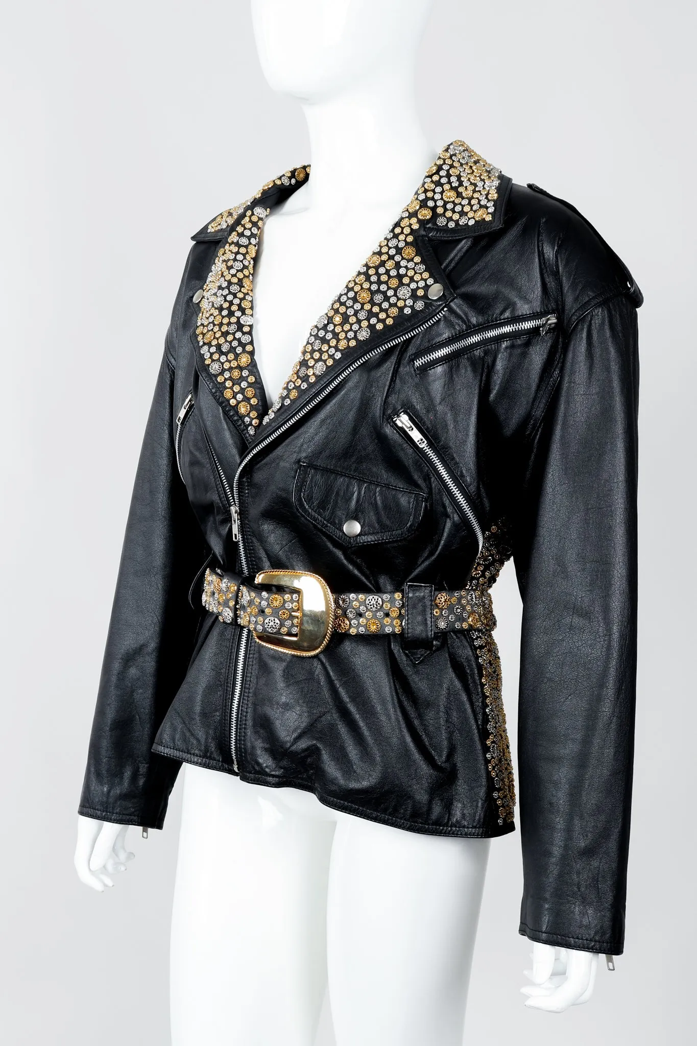 Studded Leather Moto Jacket
