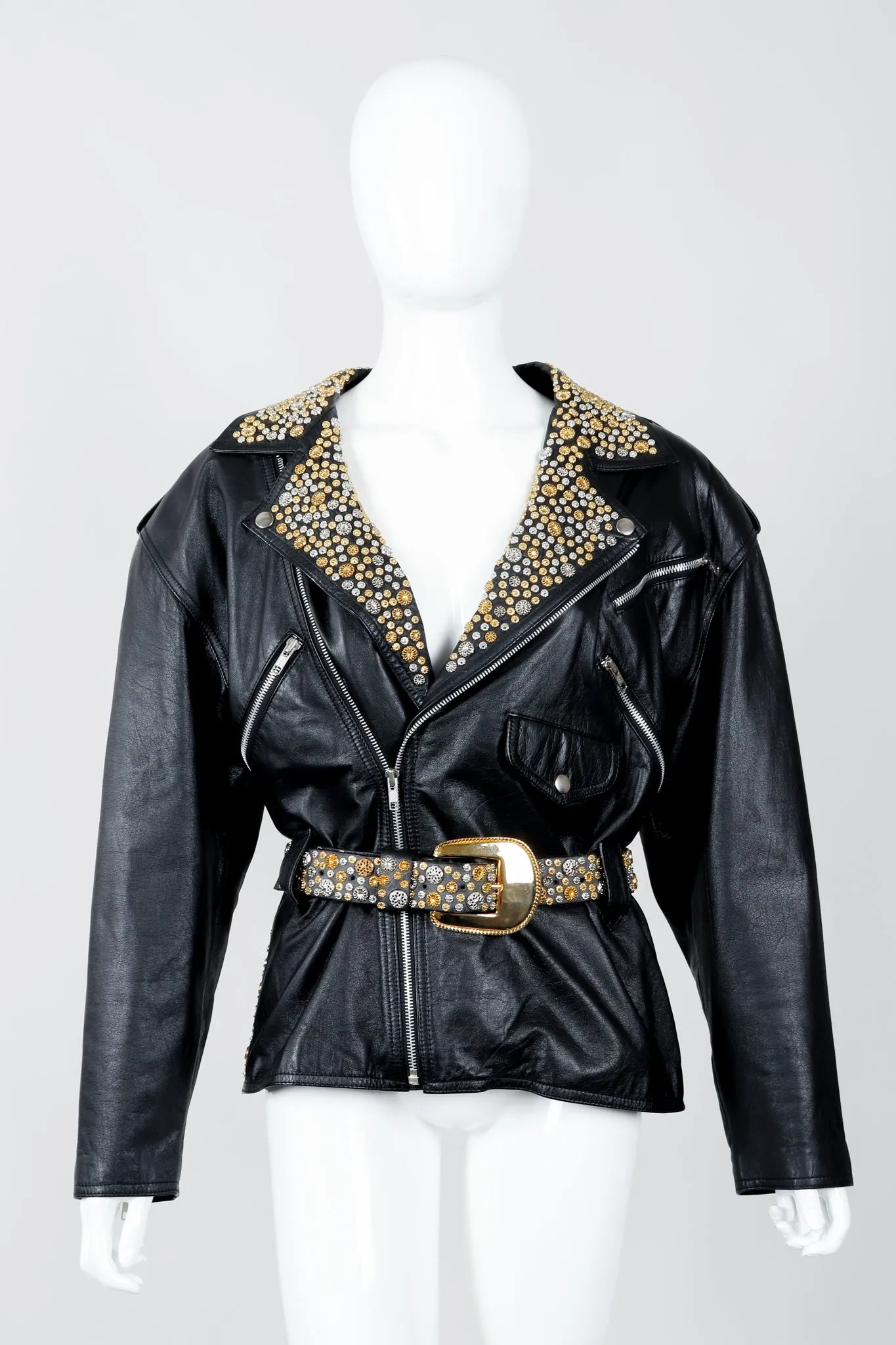 Studded Leather Moto Jacket