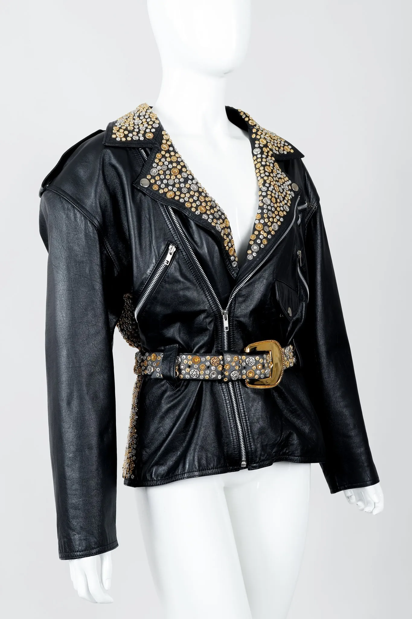 Studded Leather Moto Jacket
