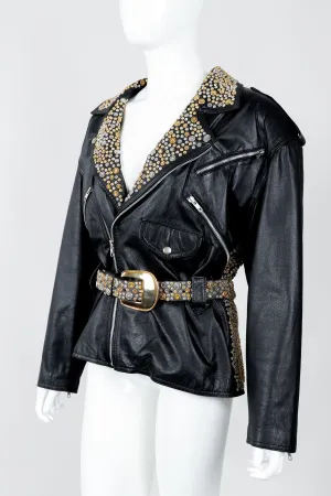 Studded Leather Moto Jacket
