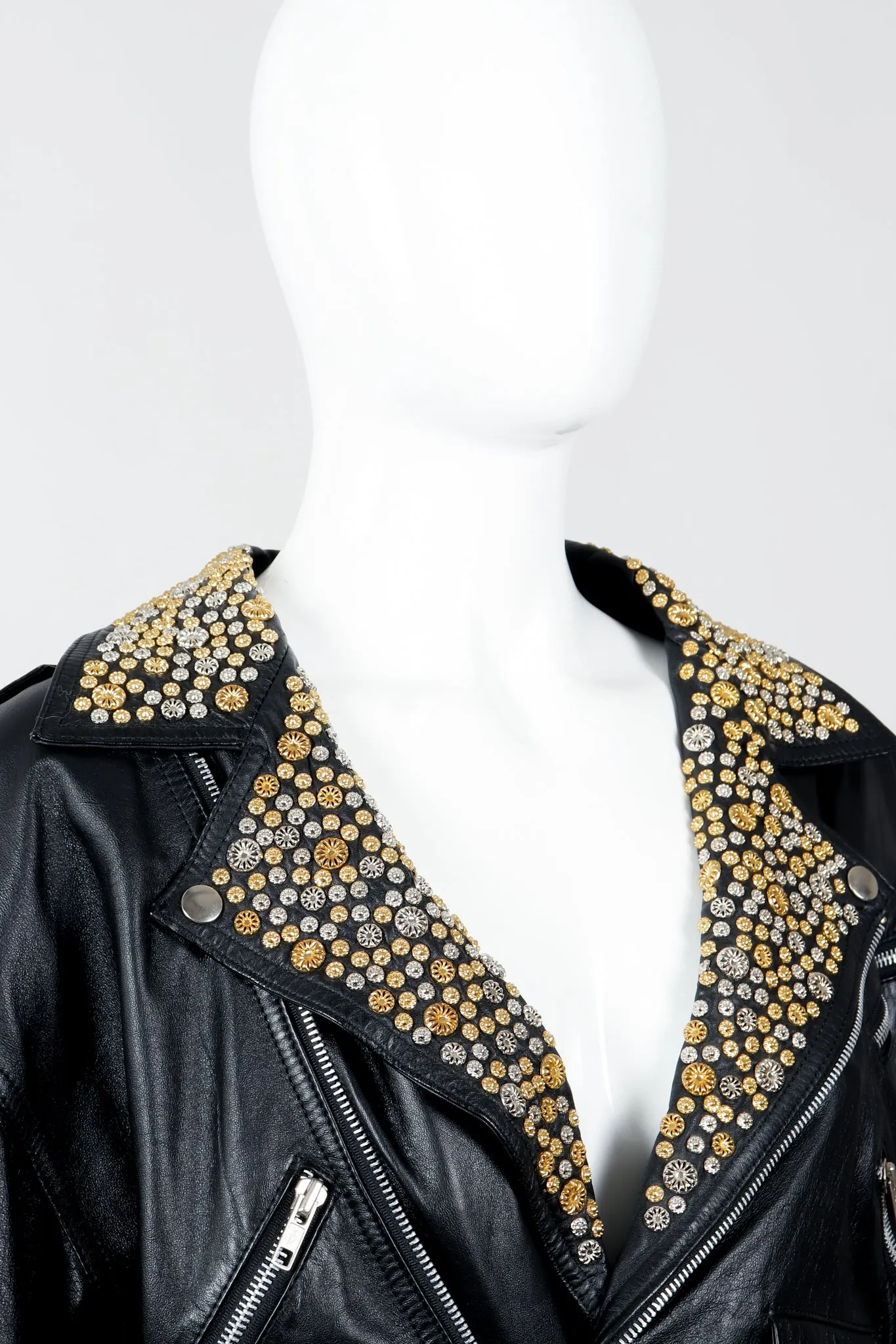 Studded Leather Moto Jacket